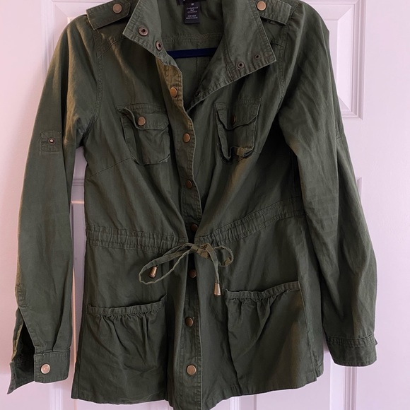 Finesse Jackets & Blazers - Olive green lightweight utility jacket